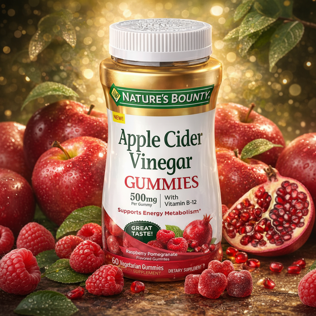 Apple Cider Vinegar Gummies con frutas frescas