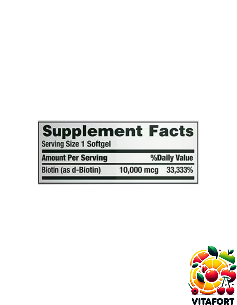Biotina de 10.000 mcg