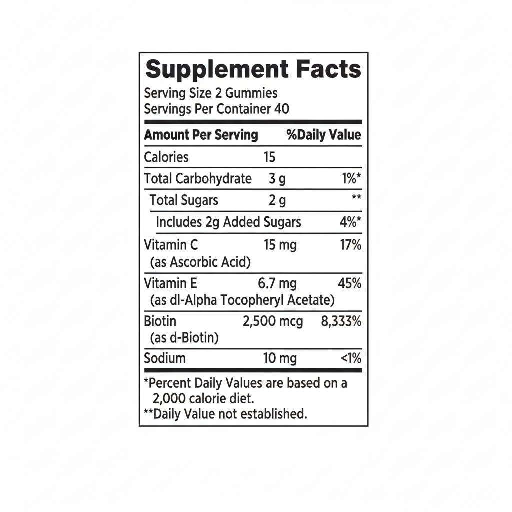 Hair Skin Nails 2500 Biotina Tabla Nutricional 1024x1024