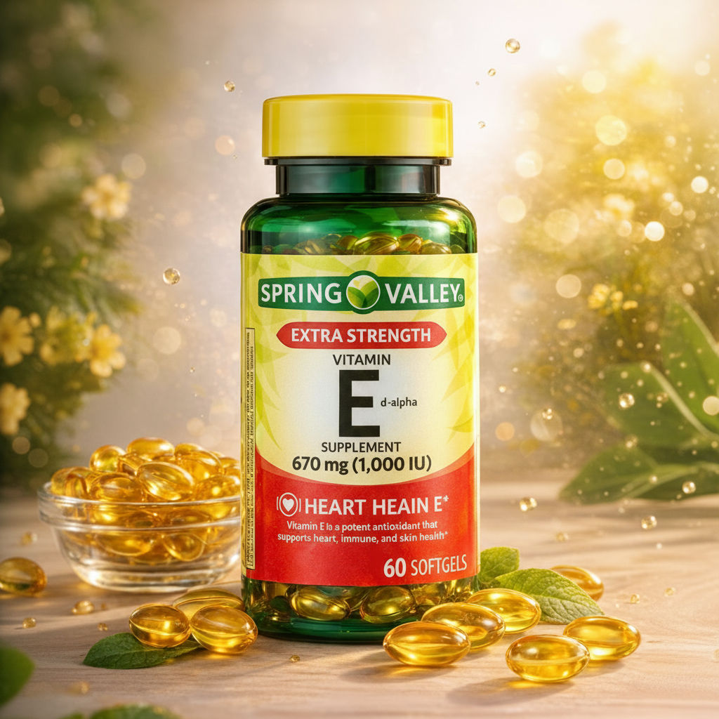 Spring Valley Vitamina E 1000 IU - Imagen estandarizada 1024x1024px
