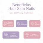 Beneficios Hair Skin Nails 2500 mcg - Infografía