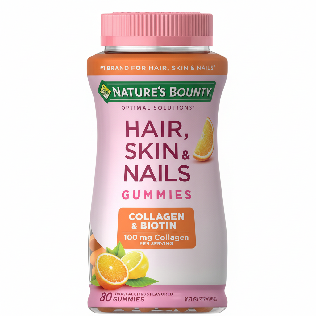 Nature's Bounty Hair, Skin & Nails + Collagen Gummies 80 Gomitas