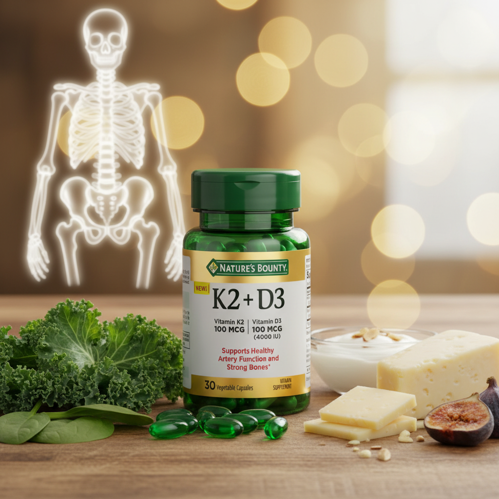 Nature's Bounty K2 + D3 - Imagen promocional atractiva