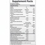 Tabla Nutricional - Nature's Bounty Hair Skin & Nails Advanced 5000 mcg ampliada