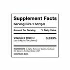 Tabla Nutricional Vitamina E 1000 IU - Estandarizada