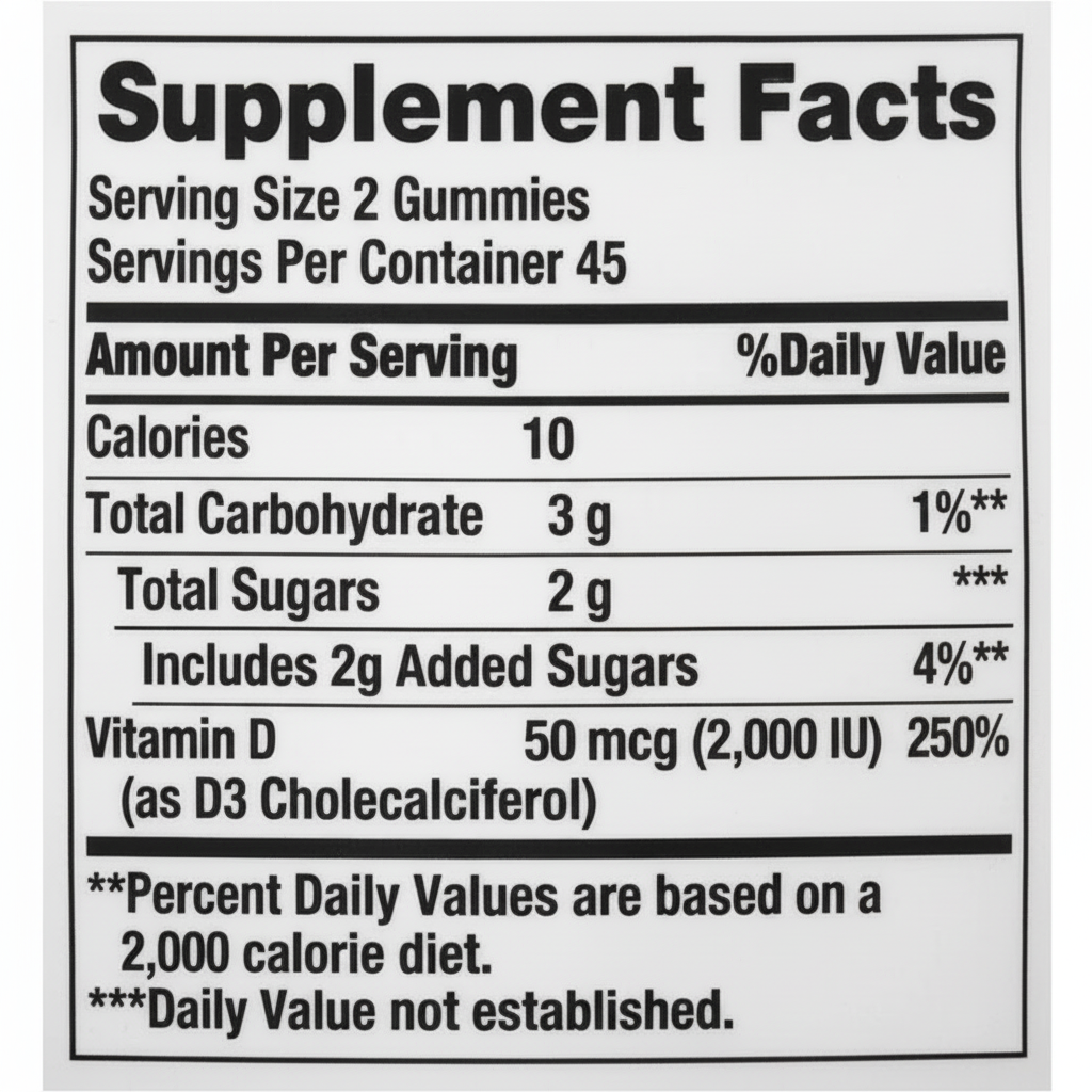 Vitamina D3 Tabla Nutricional Exacta 1024x1024